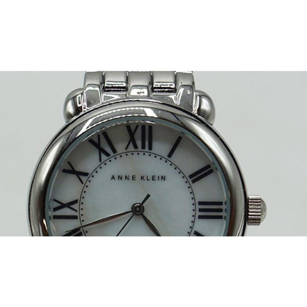 Anne Klein Silver-Tone Round Face Bracelet Watch with White Dial - Picture 5 of 6